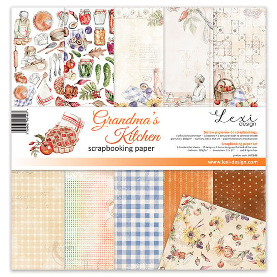 Grandma'S Kitchen - Zestaw Papierów - 30,5 Cm X 30,5 Cm - Lexi Design Lexi Design