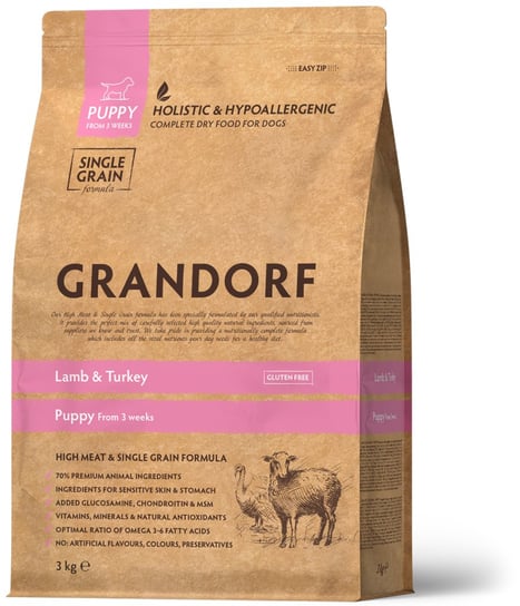 Grandorf Lamb & Turkey Puppy 3 kg Grand