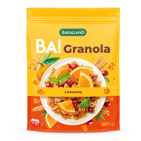 Granola BAKALLAND BA! z żurawiną 300 g Bakalland