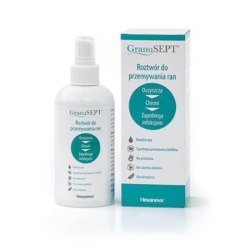 Granusept, roztwór do przemywania ran, 250 ml Granusept