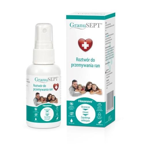 Granusept Roztwor Do Przemywania Ran, Chroni I Oczyszcza 60 ml Granusept