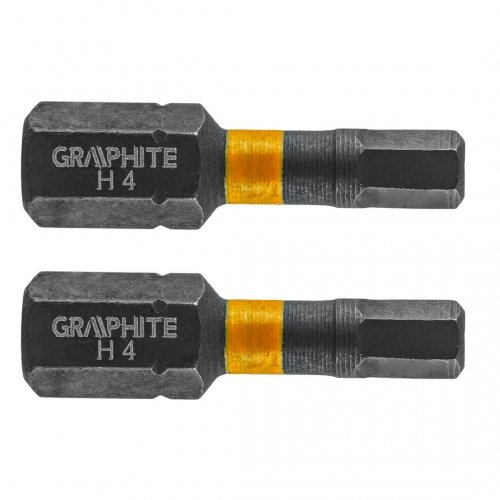 GRAPHITE Bity udarowe HEX4 x 25 mm, 2 szt. 56H507 Graphite