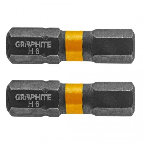 GRAPHITE Bity udarowe HEX6 x 25 mm, 2 szt. 56H509 Graphite