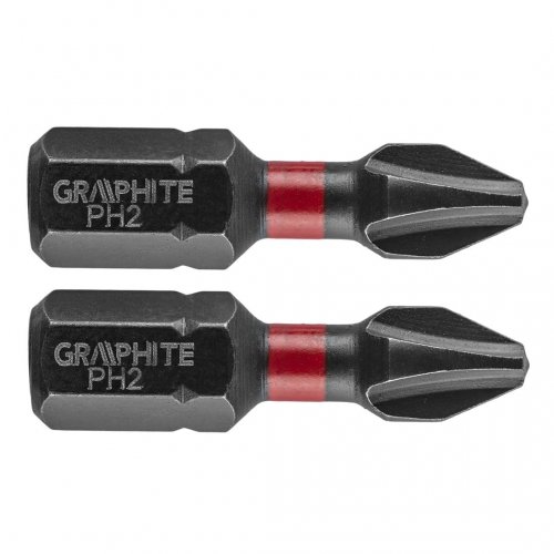 GRAPHITE Bity udarowe PH2 x 25 mm, 2 szt. 56H501 Graphite