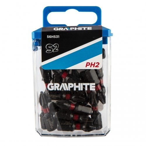 GRAPHITE Bity udarowe PH2 x 25 mm, 20 szt. 56H531 Graphite