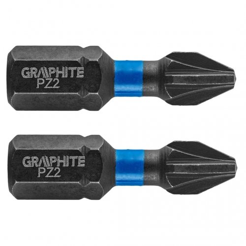 GRAPHITE Bity udarowe PZ2 x 25 mm, 2 szt. 56H504 Graphite