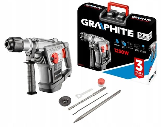 GRAPHITE Młot udarowy SDS Max 1250W, walizka 58G874 GRAPHITE