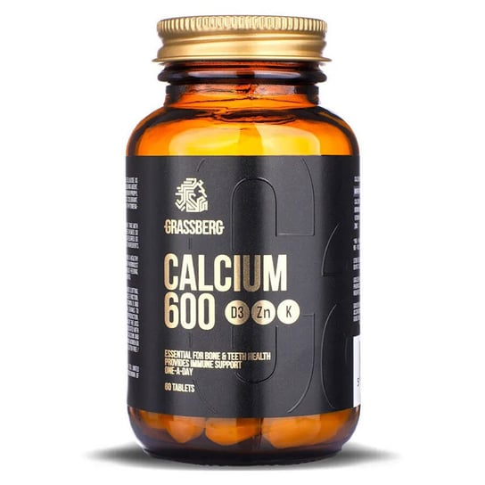 Grassberg Calcium 600 D3 Zn KSuplement diety,  60Tabs Grassberg
