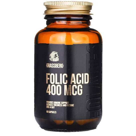 Grassberg Folic Acid 400Mcg Suplementy diety, 60 kaps. Grassberg