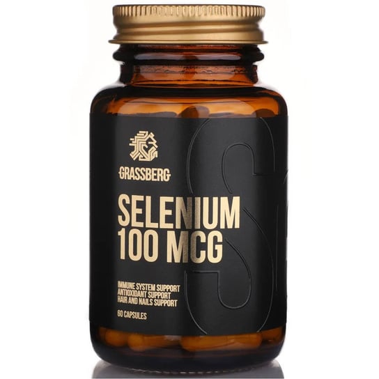 Grassberg Selenium 100Mcg Suplementy diety, 60 kaps. Grassberg