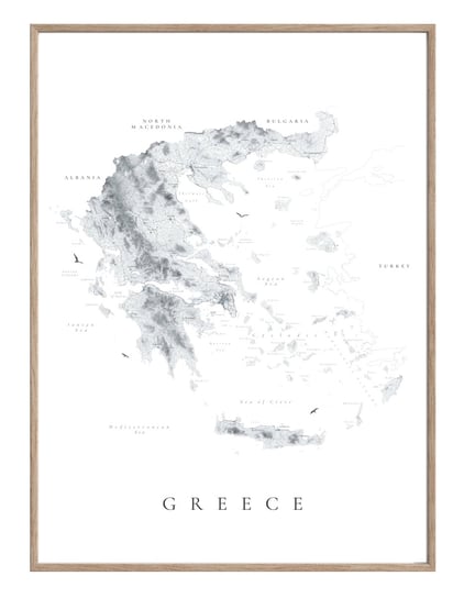 Grecja / Mapa Plakat Mapsbyp Mapsbyp