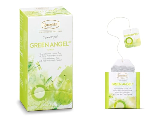 GREEN ANGEL | RONNEFELDT | zielona herbata z gruszką i brzoskwinią | 25 saszetek Inny producent