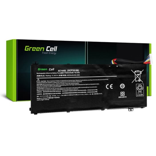 Green Cell, Bateria, Ac54 Ac14A8L Do Acer Nitro V15 Vn7-571G Vn7-572G Vn7-591G Vn7-592G V17 Vn7-791G Vn7-792G 3800Mah 11.4V Green Cell