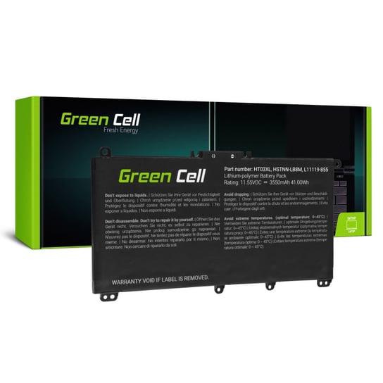 Green Cell Bateria Hp163 Ht03xl Do Hp 240 G7 245 G7 250 G7 255 G7, Hp 14 15 17, Hp Pavilion 14 15 3400mah 11.55v Green Cell