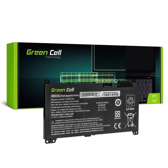 Green Cell, BATERIA HP183 RR03XL DO HP PROBOOK 430 G4 G5 440 G4 G5 450 G4 G5 455 G4 G5 470 G4 G5 3400MAH 11.4V Green Cell