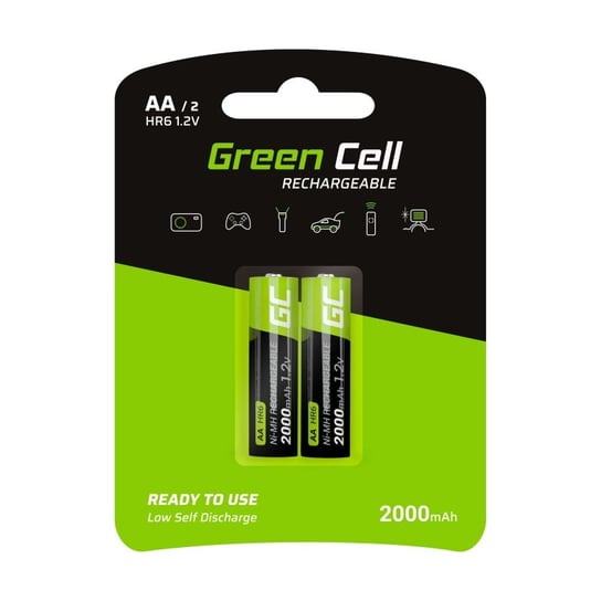 Green Cell Baterie Akumulatorki Paluszki 2x AA HR6 2000mAh Zamiennik/inny
