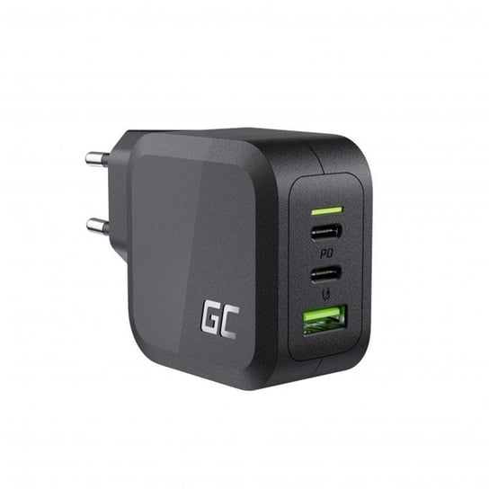 Green Cell - Ładowarka sieciowa Green Cell GC PowerGaN 65W (2x USB-C Power Delivery, 1x USB-A kompatybilne z Quick Charge 3.0) Forcetop