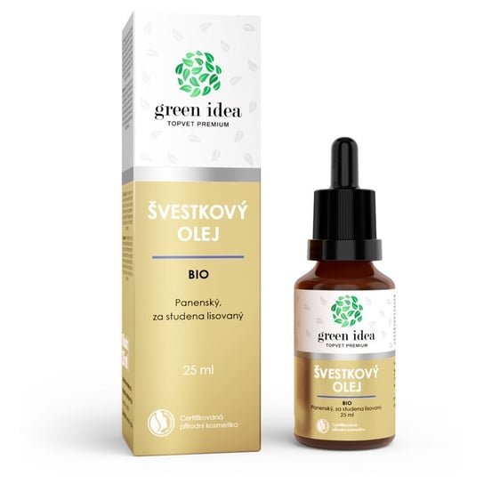 Green Idea Topvet Premium Organic plum oil olej śliwkowy tłoczony na zimno 25 ml Inna marka