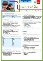 Green Line 2. Auf einen Blick: G9. Klasse 6. Grammatik passend zum Schulbuch - Klappkarte (6 Seiten) Klett Lerntraining