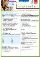 Green Line 4. Auf einen Blick. G9 Klasse 8. Grammatik passend zum Schulbuch - Klappkarte (6 Seiten) Klett Lerntraining