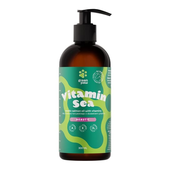 Green Paw Vitamin Sea Olej Z Łososia Norweskiego Z Dodatkiem Witamin 300Ml Inna marka