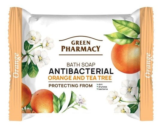 Green Pharmacy Antybakteryjne mydło w kostce Pomarańcza i drzewo herbaciane 100g Green Pharmacy