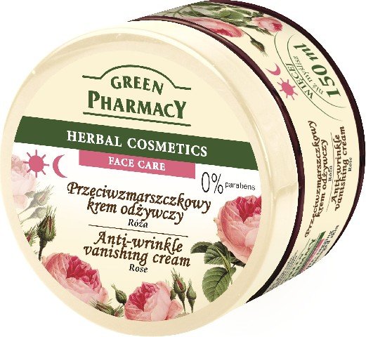 Green Pharmacy, krem do twarzy przeciwzmarszczkowy z różą, 150 ml Green Pharmacy
