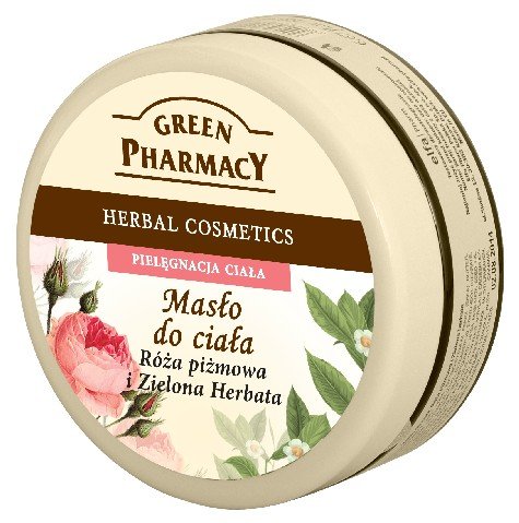Green Pharmacy, masło do ciała Róża piżmowa i Zielona Herbata, 200 ml Green Pharmacy