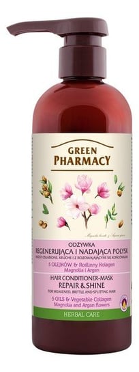 Green Pharmacy Odżywka do włosów regenerująca i nadająca połysk - Magnolia i Argan 480ml Green Pharmacy
