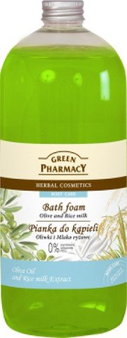 Green Pharmacy, pianka do kąpieli Oliwki & Mleko ryżowe, 1000 ml Green Pharmacy