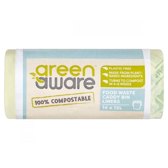 GreenAware, Kompostowalne worki na odpady spożywcze 12L, 14 szt. GreenAware