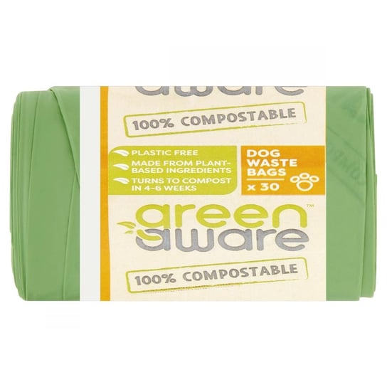 GreenAware, Kompostowalne worki na psie odpady, 30 szt. GreenAware