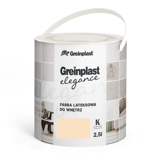 Greinplast Farba wewnętrzna lateksowa do ścian i sufitów FWK07 2,5L Złoty piaskowiec matowa, mocno kryjąca, odporna na szorowanie Greinplast