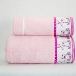 Greno, Ręcznik, Sweet Bear, 50x70 cm, Różowy Greno