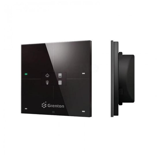 Grenton Smart panel/ 4 pola dotykowe/ wyświetlacz OLED/ TF-Bus/ czarny szklany front GRENTON