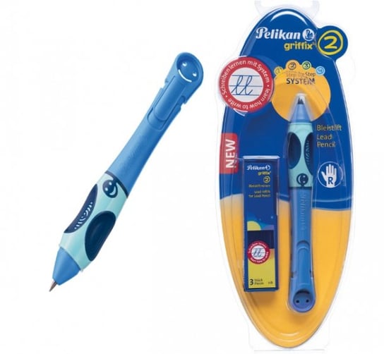 Griffix, ołówek do nauki pisania, praworęczny, niebieski Pelikan