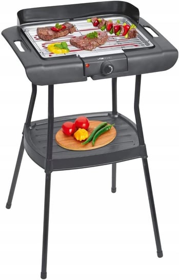 GRILL ELEKTRYCZNY 35,5 x 24,5 CM 2000 W CZARNY, METALOWY TERMOSTAT bez marki