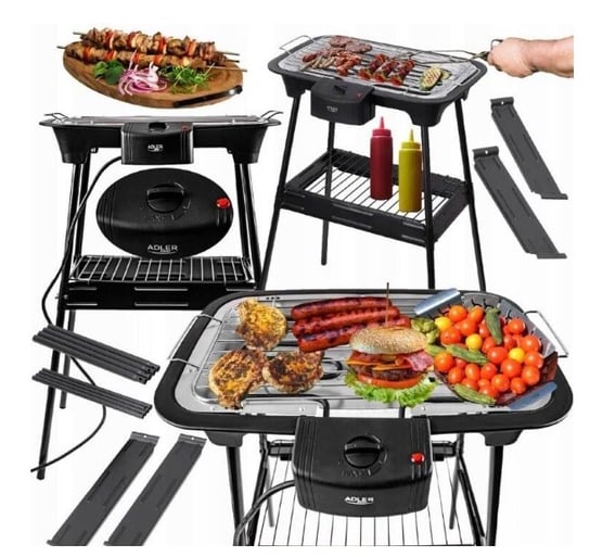 Grill Elektryczny Do Domu Ogrodu Tarasu 2400W Rabino
