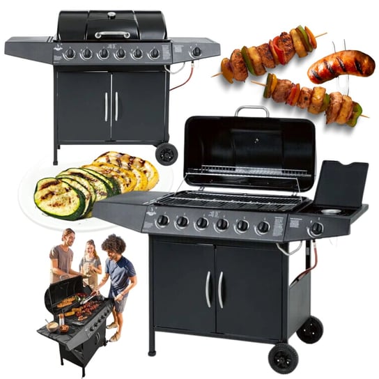 Grill gazowy EL FUEGO DAYTON 17,3 kW palniki 6+1 CZARNY El Fuego