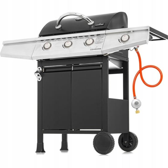 Grill Gazowy Ogrodowy Żeliwny Ruszt 3+1 Lehmann LEHMANN