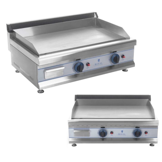 Grill podwójny gładki gazowy na gaz LPG / Propan-Butan 2 x 3000 W 30 mbar Royal Catering