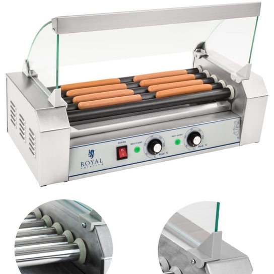 Grill rolkowy z szybą Roller grill ROYAL CATERING RCHG-5T 1000488 Royal Catering