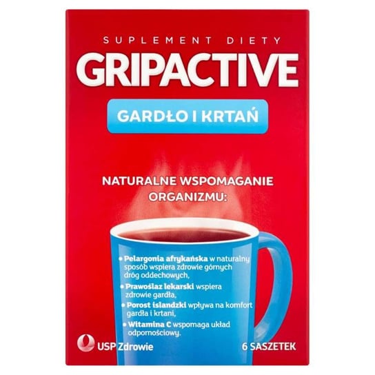 Gripactive, Suplement diety naturalne wspomaganie organizmu, 6 szt. Gripactive