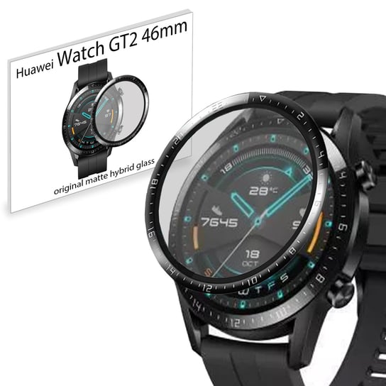 Grizz SZKŁO matowe hybrydowe 3D do Huawei Watch GT2 46mm Grizz