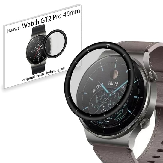 Grizz SZKŁO matowe hybrydowe 3D do Huawei Watch GT2 Pro 46mm Grizz