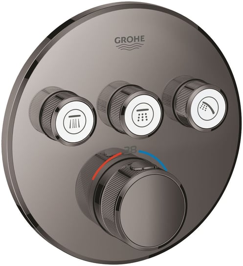 Grohe Grohtherm SmartControl bateria wannowo-prysznicowa podtynkowa termostatyczna hard graphite 29121A00 GROHE