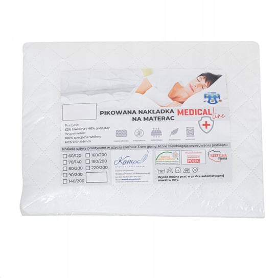 Gruby ochraniacz na materac 200x220 wodoodporny Kam-Pol