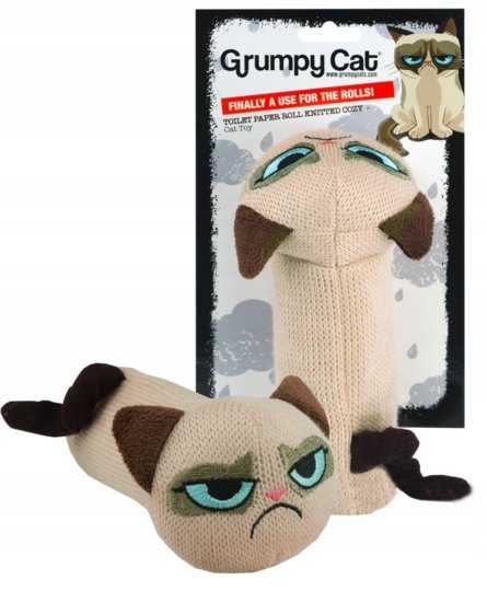 GRUMPY CAT zabawka dla kota rolka papieru kotek Grumpy Cat