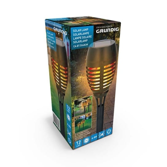Grundig - lampa solarna z efektem płomienia świecy duża 48 cm Forcetop