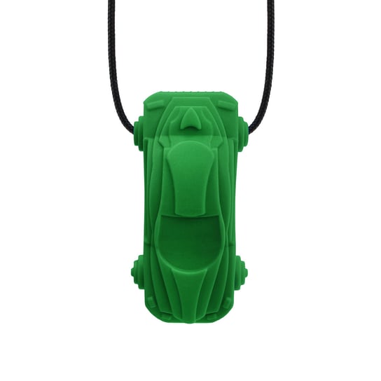 Gryzak ARK Terapeutyczny Logopedyczny Naszyjnik w kształcie Auta Ciemno Zielony - Twardy Ark Therapeutic